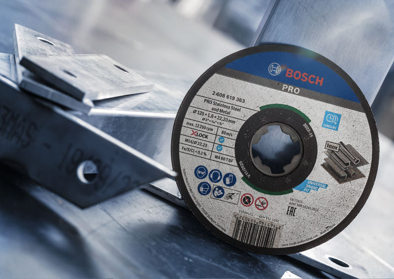 BOSCH PRO Stainless Steel and Metal lepljena rezna ploča, 115×1,6×22,23 mm, X-Lock, ravna - (2608619362) Madras doo Beograd Madras doo Beograd