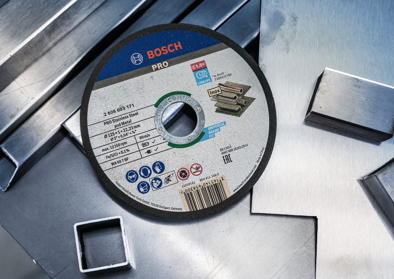 BOSCH PRO Stainless Steel and Metal lepljena rezna ploča, 150×1,6×22,23 mm, ravna, oSa - Br.disk,Expertforinox150X1.6X22.23mm,rav (2608603405) Madras doo Beograd Madras doo Beograd