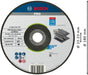 BOSCH PRO Stainless Steel and Metal lepljena rezna ploča, 180×1,6×22,23 mm, sa uvučenim centrom - Rezna ploča izvijena 180x1,6 mm SfInox (2608619772) Madras doo Beograd Madras doo Beograd