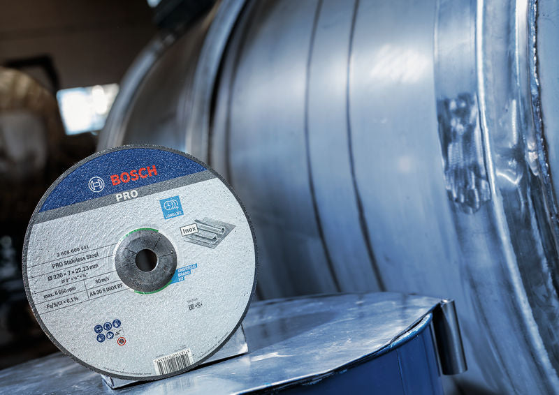 BOSCH PRO Stainless Steel brusni disk, 180×6×22,23 mm - Brus.ploča ispupčena AS30S INOX BF,180x6 (2608600540) Power Tools BOSCH Madras doo Beograd