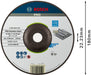 BOSCH PRO Stainless Steel brusni disk, 180×6×22,23 mm - Brus.ploča ispupčena AS30S INOX BF,180x6 (2608600540) Power Tools BOSCH Madras doo Beograd