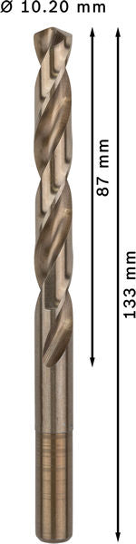 BOSCH PRO Stainless Steel HSS-Co spiralna burgija, 10,2×87×133 mm, 5 kom. - Bur.za metHSS-Co StandardLine10,2x87x133 (2608585899) Power Tools BOSCH Madras doo Beograd
