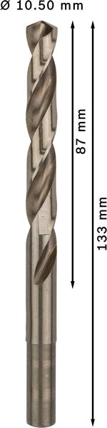 BOSCH PRO Stainless Steel HSS-Co spiralna burgija, 10,5×87×133 mm, 5 kom. - Bur.za metHSS-Co StandardLine10,5x87x133 (2608585900) Power Tools BOSCH Madras doo Beograd