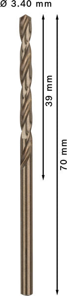 BOSCH PRO Stainless Steel HSS-Co spiralna burgija, 3,4×39×70 mm, 10 kom. - (2608588089) Power Tools BOSCH Madras doo Beograd