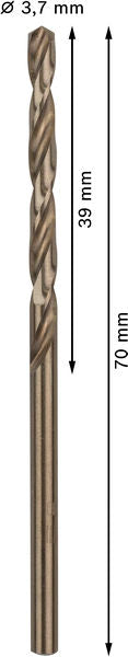 BOSCH PRO Stainless Steel HSS-Co spiralna burgija, 3,7×39×70 mm, 10 kom. - (2608588091) Power Tools BOSCH Madras doo Beograd