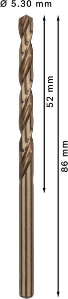 BOSCH PRO Stainless Steel HSS-Co spiralna burgija, 5,3×52×86 mm, 10 kom. - (2608588095) Power Tools BOSCH Madras doo Beograd