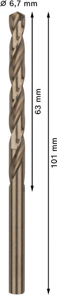 BOSCH PRO Stainless Steel HSS-Co spiralna burgija, 6,7×63×101 mm, 10 kom. - (2608588097) Power Tools BOSCH Madras doo Beograd