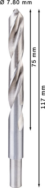 BOSCH PRO Stainless Steel HSS-Co spiralna burgija, 7,8×75×117 mm, 10 kom. - (2608588099) Power Tools BOSCH Madras doo Beograd