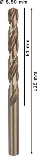 BOSCH PRO Stainless Steel HSS-Co spiralna burgija, 8,8×81×125 mm, 5 kom. - (2608588101) Power Tools BOSCH Madras doo Beograd