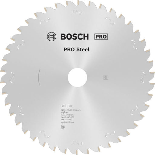 BOSCH PRO Steel corded list kružne testere, 203×2×25,4 mm - List kružne testere 203×2.0/1.6×25.4-42T (2608846860) Power Tools BOSCH Madras doo Beograd