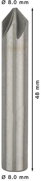 BOSCH PRO Steel HSS upuštač, 8×48 mm, M4 - Konusni upuštač8,0 mm, M 4, 48 mm, 8 mm (2608596664) Power Tools BOSCH Madras doo Beograd