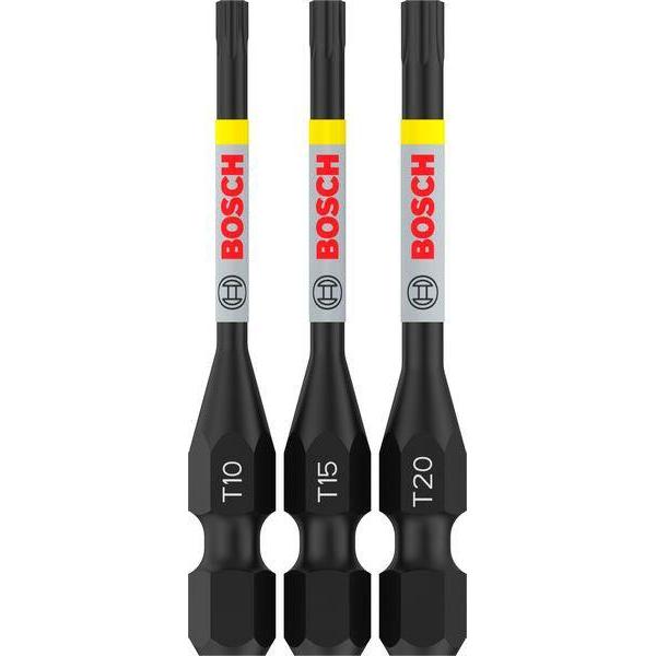 BOSCH PRO T Impact nastavci, T10, T15, T20, 55 mm, 3 kom. - Umetak uvrtača PRO T Impact Set (2608521U54) Madras doo Beograd Madras doo Beograd