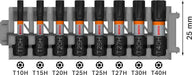 BOSCH PRO TH Impact nastavci, T10H, T15H, T20H, T25H (×2), T27H, T30H, T40H, 25 mm, 8 kom. - Komplet umetaka uvrtača PRO TH Impact Se (2608521U56) Madras doo Beograd Madras doo Beograd