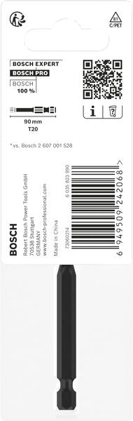 BOSCH PRO Torx Impact nastavak, T20, 90 mm - Umetak uvrtača PRO T20 Impact (2608522535) Madras doo Beograd Madras doo Beograd