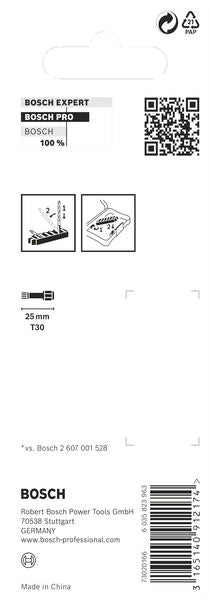 BOSCH PRO Torx Impact nastavak, T30, 25 mm, 8 kom. - (2608522382) Madras doo Beograd Madras doo Beograd