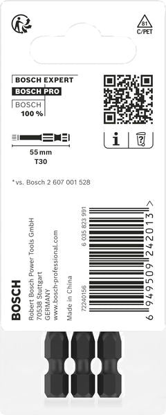 BOSCH PRO Torx Impact nastavak, T40, 55 mm, 2 kom. - Umetak uvrtača PRO T40 Impact (2608522533) Madras doo Beograd Madras doo Beograd