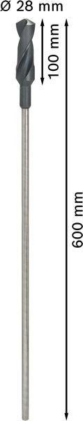 BOSCH PRO Wood HSS burgija za instalacije, 28×100×600 mm - Burgija za oplate i instalacije28x600;11 (2608597177) Power Tools BOSCH Madras doo Beograd