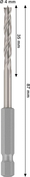 BOSCH PRO Wood HSS spiralna burgija, 4×35×87 mm - (2608577701) Madras doo Beograd Madras doo Beograd