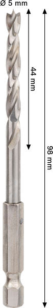 BOSCH PRO Wood HSS spiralna burgija, 5×44×98 mm - (2608577702) Madras doo Beograd Madras doo Beograd