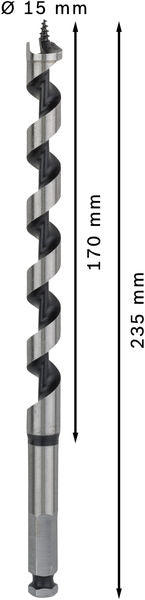 BOSCH PRO Wood zmijolika burgija, 15×170×235 mm - Spiralna burgija za drvo (2608597629) Power Tools BOSCH Madras doo Beograd