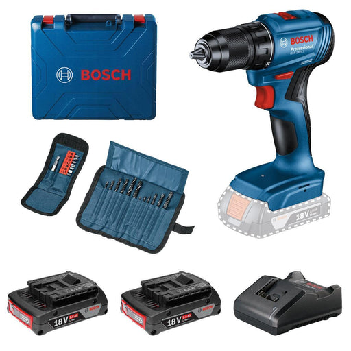 BOSCH Profesionalni set: Akumulatorska vibraciona bušilica/odvrtač GSR 185-LI + 2 x 2,0 Ah akumulatora+ 23-delni set dodatnog pribora u koferu - (0615990N25) Set alata Madras doo Beograd Madras doo Beograd