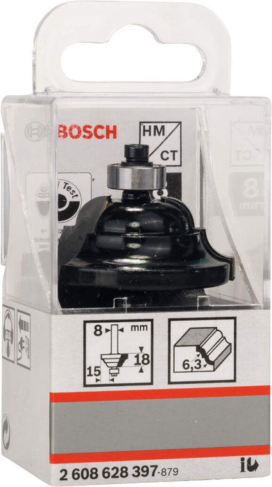 Bosch profilno glodalo D 8 mm, R1 6,3 mm, B 15 mm, L 18 mm, G 60 mm - 2608628397 Glodala BOSCH BOSCH-2608628397 Madras doo Beograd