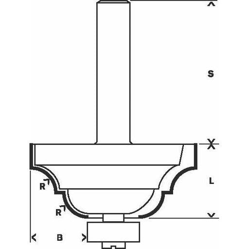 Bosch profilno glodalo D 8 mm, R1 6,3 mm, B 15 mm, L 18 mm, G 60 mm - 2608628397 Glodala BOSCH BOSCH-2608628397 Madras doo Beograd