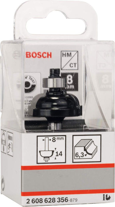 Bosch profilno glodalo F 8 mm, R1 6,3 mm, D 28,5 mm, L 13,2 mm, G 54 mm - 2608628356 Glodala BOSCH Madras doo Beograd