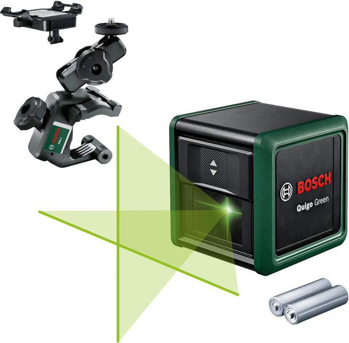 Bosch Quigo Green linijski laser za ukrštene linije sa zelenim zrakom (0603663C02) Linijski laser 360° BOSCH Madras doo Beograd