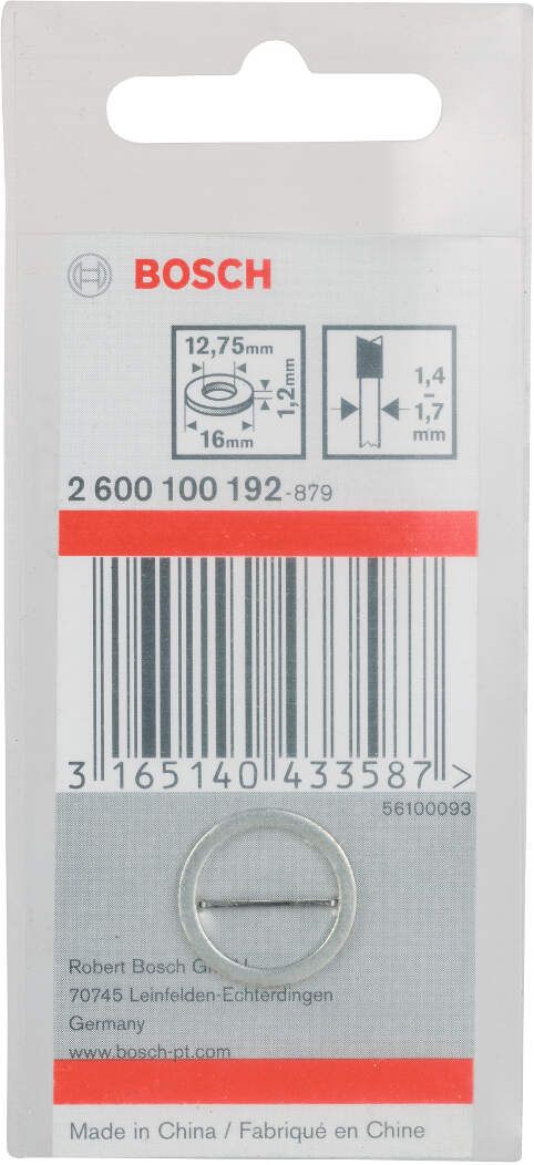 Bosch redukcioni prsten za listove kružne testere 16 x 12,75 x 1,2 mm - 2600100192 Redukcioni prsten BOSCH Madras doo Beograd