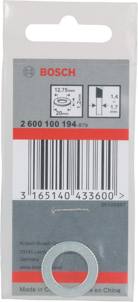 Bosch redukcioni prsten za listove kružne testere 20 x 12,75 x 1,2 mm - 2600100194 Redukcioni prsten BOSCH Madras doo Beograd