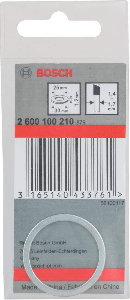 Bosch redukcioni prsten za listove kružne testere 30 x 25 x 1,2 mm - 2600100210 Redukcioni prsten BOSCH BOSCH-2600100210 Madras doo Beograd