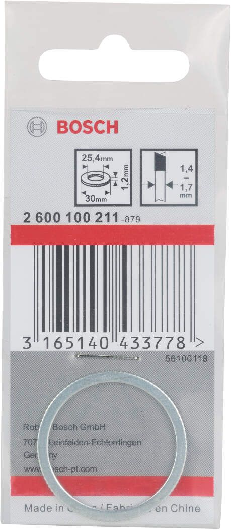 Bosch redukcioni prsten za listove kružne testere 30 x 25,4 x 1,2 mm - 2600100211 Redukcioni prsten BOSCH BOSCH-2600100211 Madras doo Beograd