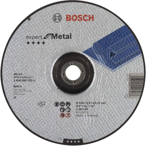 Bosch rezna ploča ispupčena Expert for Metal A 30 S BF, 230 mm, 2,5 mm - 2608600225 Pribor BOSCH BOSCH-2608600225 Madras doo Beograd