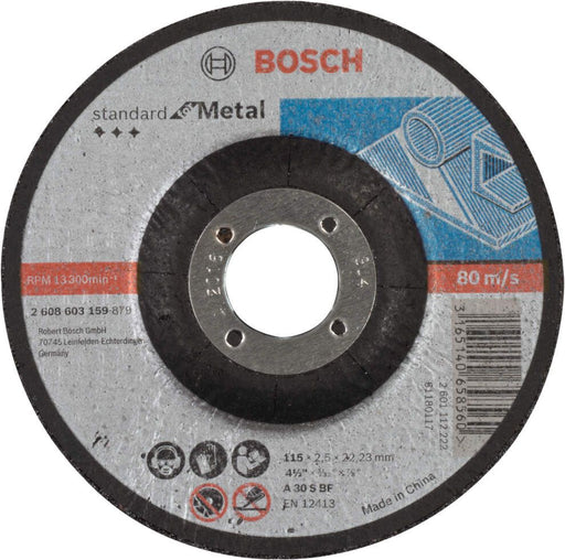 Bosch rezna ploča ispupčena Standard for Metal A 30 S BF, 115 mm, 22,23 mm, 2,5 mm - 2608603159 Pribor BOSCH BOSCH-2608603159 Madras doo Beograd