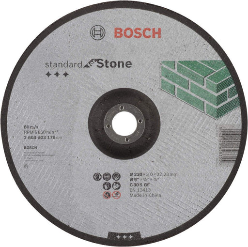 Bosch rezna ploča ispupčena Standard for Stone C 30 S BF, 230 mm, 22,23 mm, 3,0 mm - 2608603176 Rezna ploča za kamen BOSCH BOSCH-2608603176 Madras doo Beograd