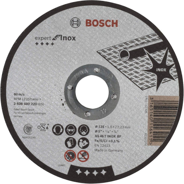 Bosch rezna ploča ravna Expert for Inox AS 46 T INOX BF, 125 mm, 1,6 mm - 2608600220 Pribor BOSCH BOSCH-2608600220 Madras doo Beograd