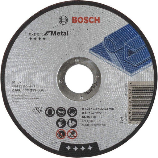 Bosch rezna ploča ravna Expert for Metal AS 46 S BF, 125 mm, 1,6 mm - 2608600219 Pribor BOSCH BOSCH-2608600219 Madras doo Beograd