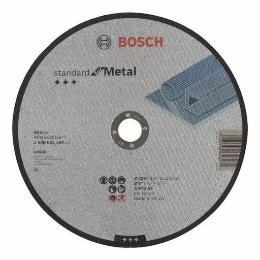 Bosch rezna ploča ravna Standard for Metal A 30 S BF, 230 mm, 22,23 mm, 3,0 mm - 2608603168 Pribor BOSCH BOSCH-2608603168 Madras doo Beograd