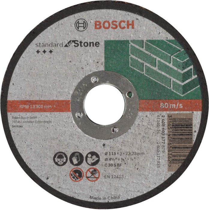 Bosch rezna ploča ravna Standard for Stone C 30 S BF, 115 mm, 22,23 mm, 3,0 mm - 2608603177 Pribor BOSCH BOSCH-2608603177 Madras doo Beograd