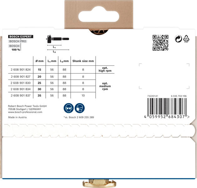 BOSCH Set EXPERT Wood Forstner burgija, 5 kom. - Forstner burgija Expert Wood Set 5 pc (2608901843) Madras doo Beograd Madras doo Beograd