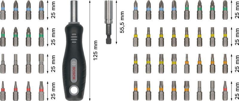 BOSCH Set Extra Hard nastavaka za odvrtač, displej, 6×50 kom. - Komplet umetaka uvrtača 50pc ExH Set/dis (2607012081) Power Tools BOSCH Madras doo Beograd