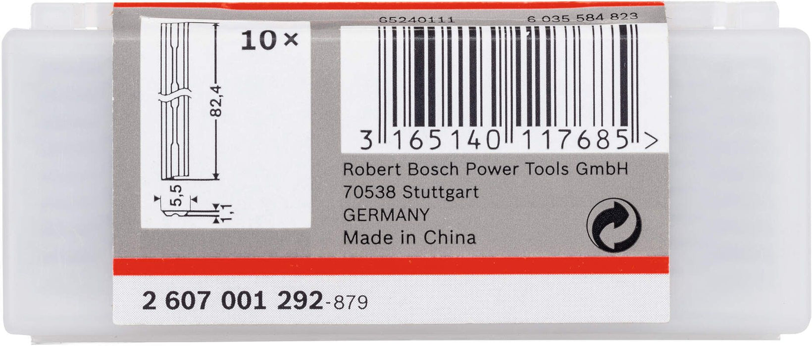 Bosch set nož za rende 82mm, 10 komada, ravni, tvrdi metal - vidija, 40° - 2607001292 Pribor BOSCH Madras doo Beograd