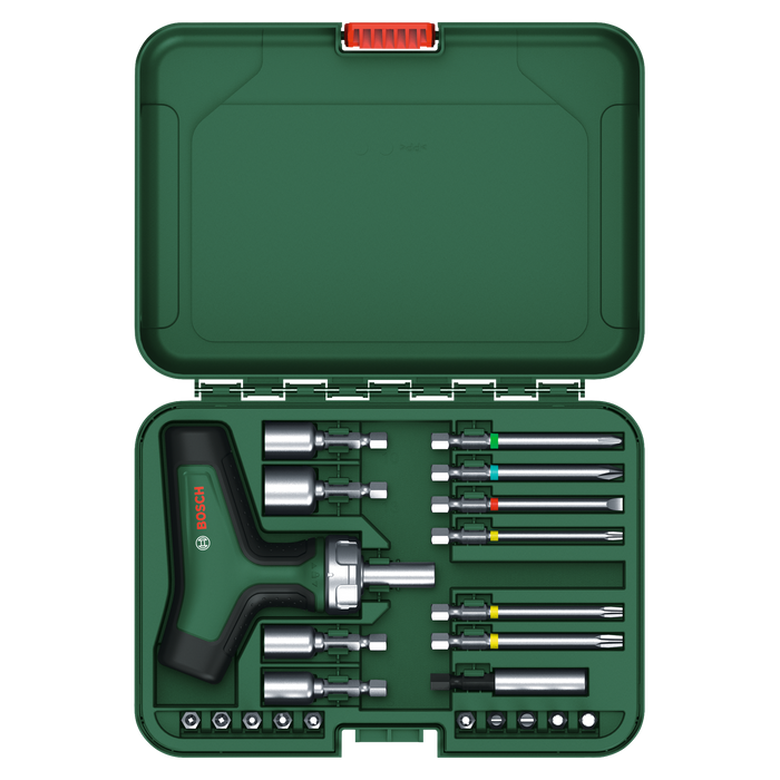 BOSCH Set odvrtača za zupčanike sa bitovima sa T drškom - Odvrtač T-Handle with Ratchet - Set (1600A02Z9T) Madras doo Beograd Madras doo Beograd