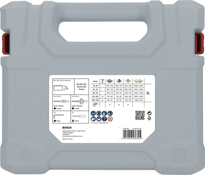 BOSCH Set PRO Multi Material testera za otvore, 12 kom. - Komplet testera za otvore T MM B 12P Set (2608900524) Madras doo Beograd Madras doo Beograd