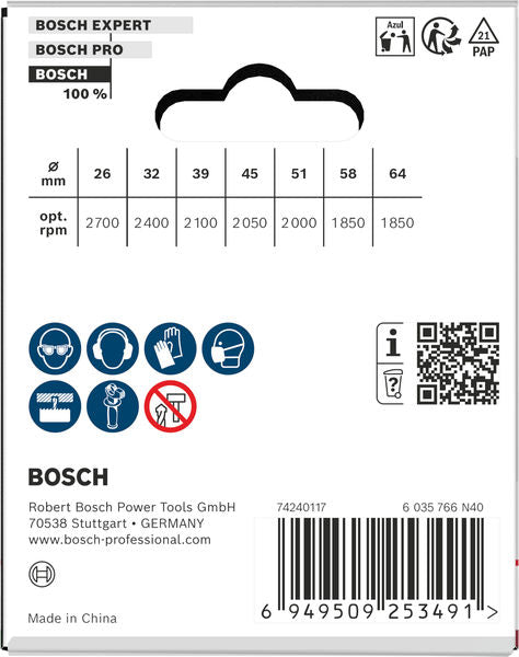 BOSCH Set testera za otvore sa držačem za drvo i gips , 26; 32; 39; 45; 51; 58; 64×44 mm - Komplet testera za otvore A W&D H 7p MB (2608594508) Power Tools BOSCH Madras doo Beograd