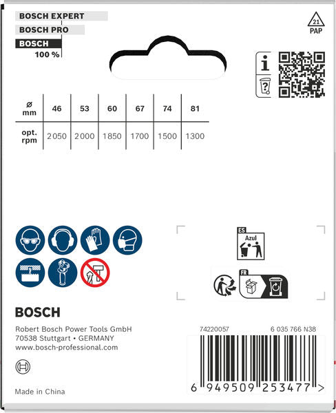 BOSCH Set testera za otvore sa držačem za drvo i gips, 46; 53; 60; 67; 74; 81×31 mm - Komplet testera za otvore A W&D H 6p MB (2608594506) Power Tools BOSCH Madras doo Beograd