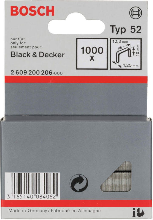 Bosch spajalica od pljosnate žice tip 52 12,3 x 1,25 x 10 mm - 2609200206 Spajalica BOSCH BOSCH-2609200206 Madras doo Beograd