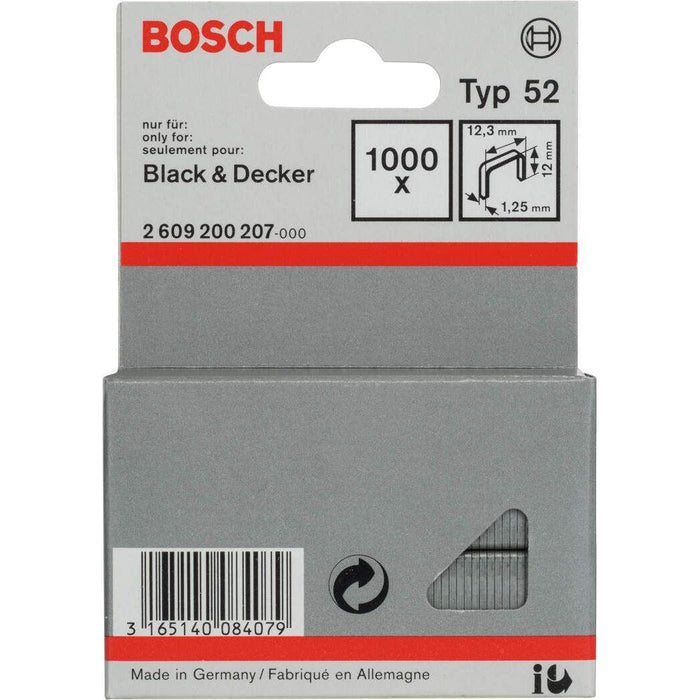 Bosch spajalica od pljosnate žice tip 52 12,3 x 1,25 x 12 mm - 2609200207 Spajalica BOSCH BOSCH-2609200207 Madras doo Beograd