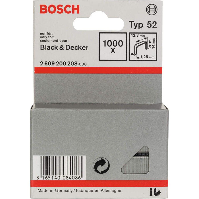 Bosch spajalica od pljosnate žice tip 52 12,3 x 1,25 x 14 mm - 2609200208 Spajalica BOSCH BOSCH-2609200208 Madras doo Beograd